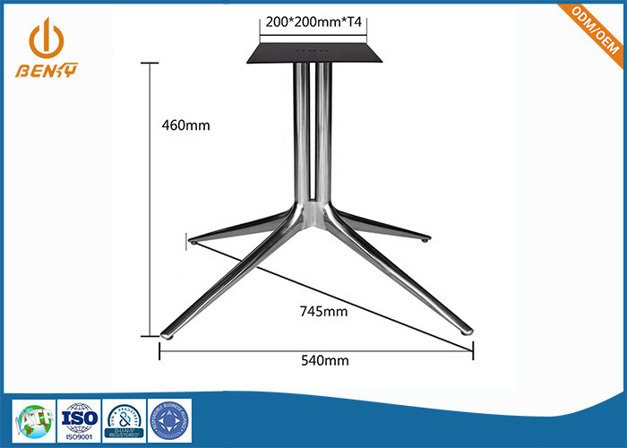 میز قهوه فلزی قطعات یدکی مبلمان اداری OEM آلومینیومی ADC12