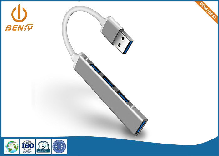 اتصال USB ماشینکاری پوسته آلومینیومی 6 در 1 آداپتور ایستگاه اتصال USB هاب چند پورت USB